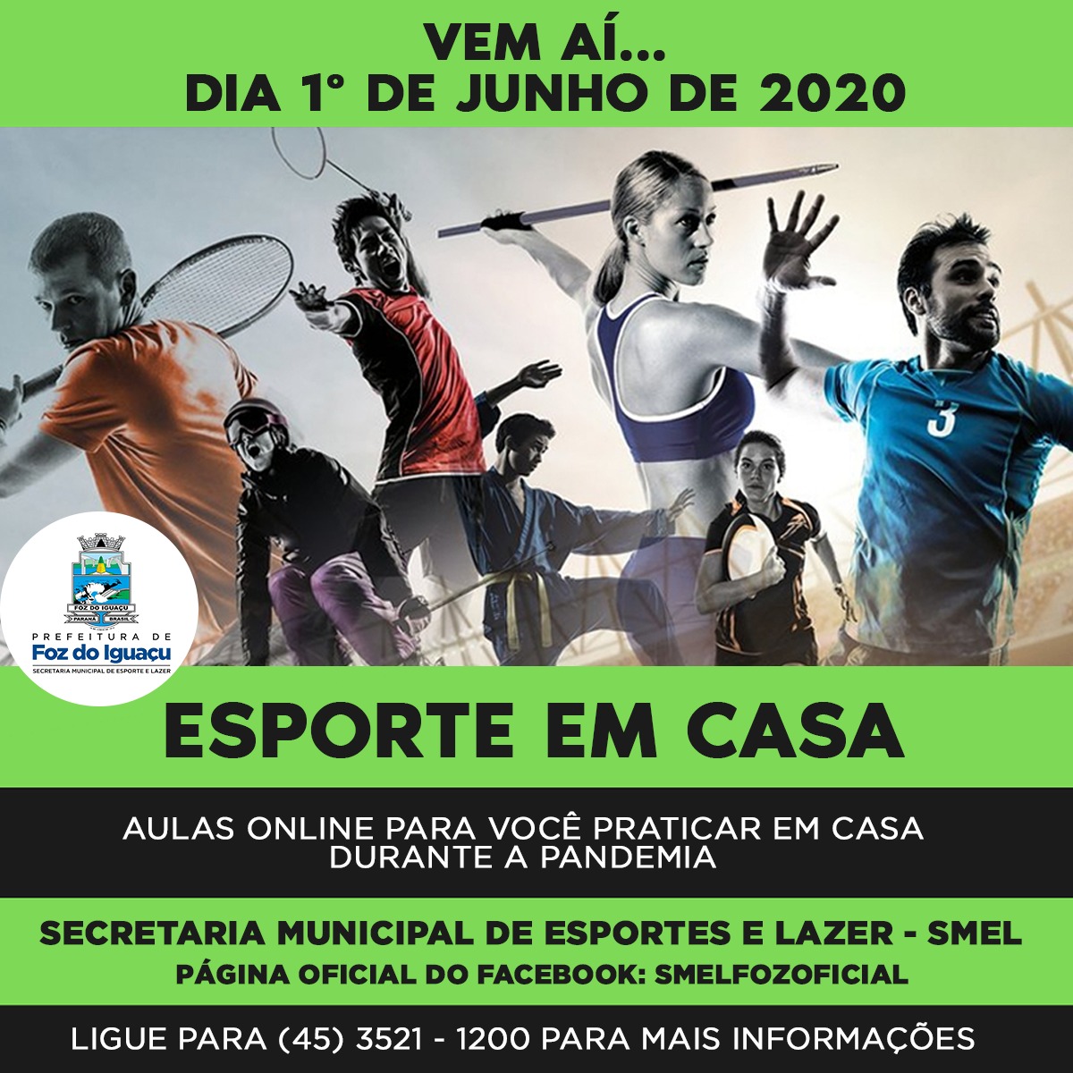 Secretaria de Esportes de Foz do Iguaçu oferece aulas de atividades físicas online pelo Facebook Em Foz do Iguaçu, as atividades em ginásios e demais estruturas esportivas estão suspensas desde o dia 17 de março.